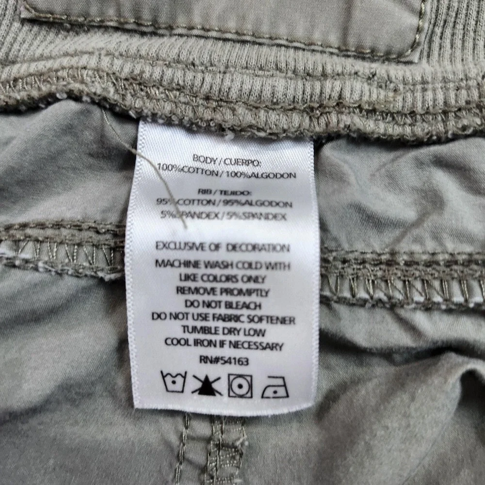 Calvin Klein Pants Womens M Green Capri Cargo Drawstring Elastic Waist Pockets - Picture 7 of 13